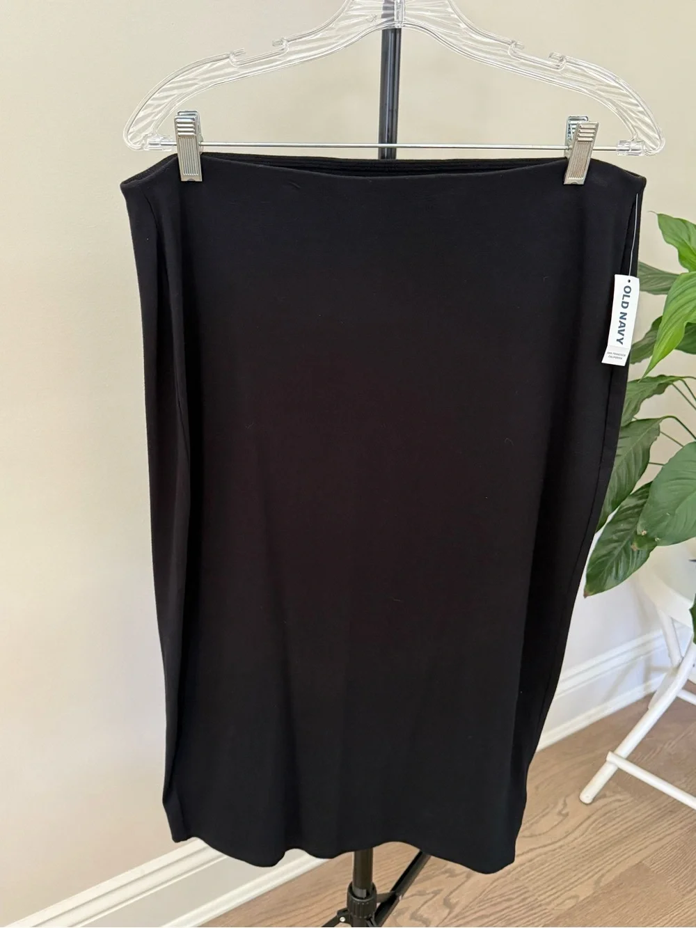 New Women's Old Navy Black Midi Pencil Skirt Size Large